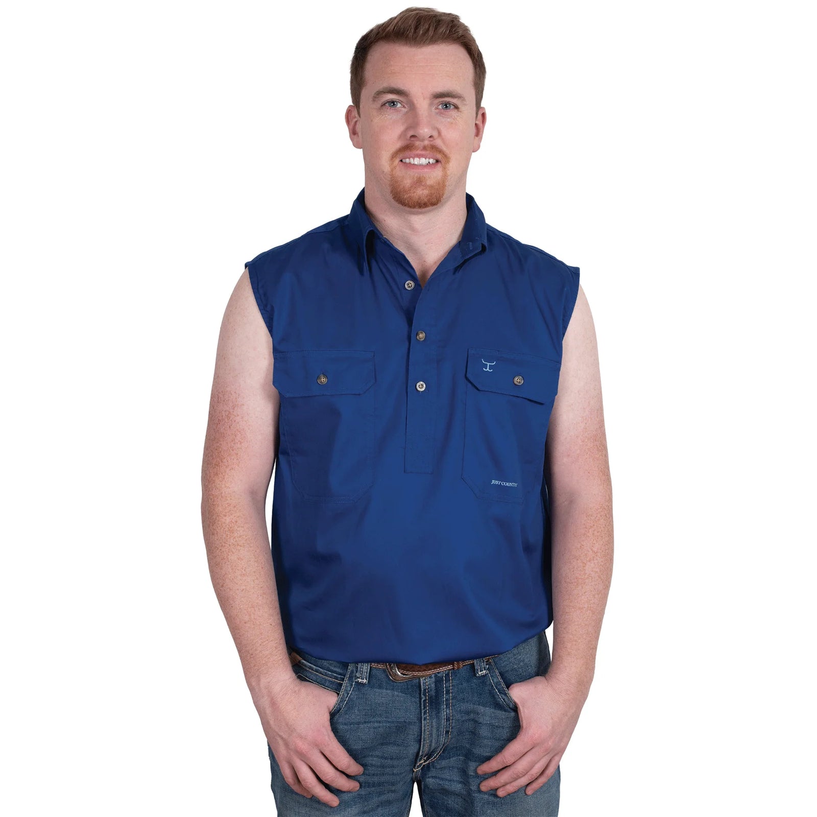 Just Country Mns Jack Sleeveless Workshirt - Workshirt Sale