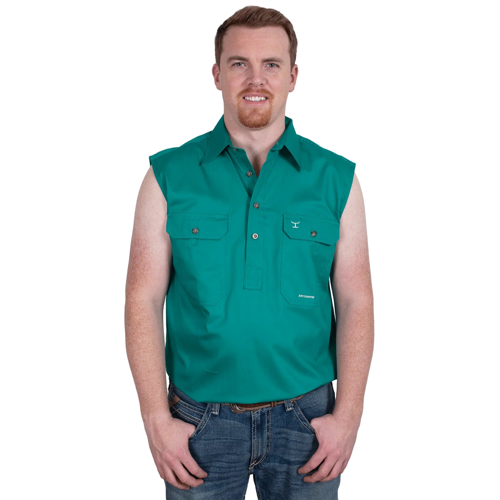 Just Country Mns Jack Sleeveless Workshirt - Workshirt Sale