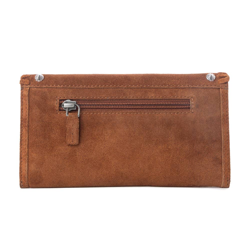 Yellowstone Briar Meadow Studded Suede Leather Wmns Purse