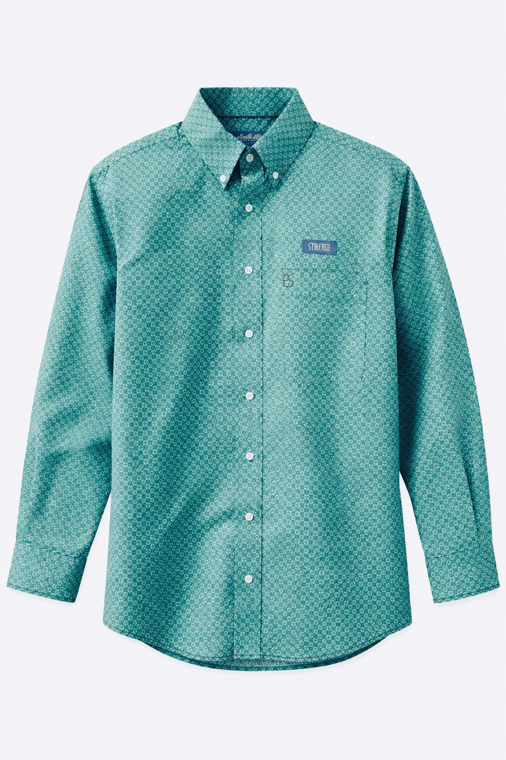 Panhandle Slim Mens Long Sleeve Button Shirt Turquoise