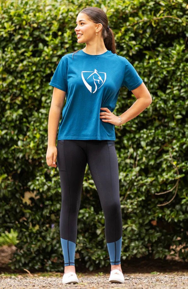 Bare Performance Riding Tights - Teal Glamour