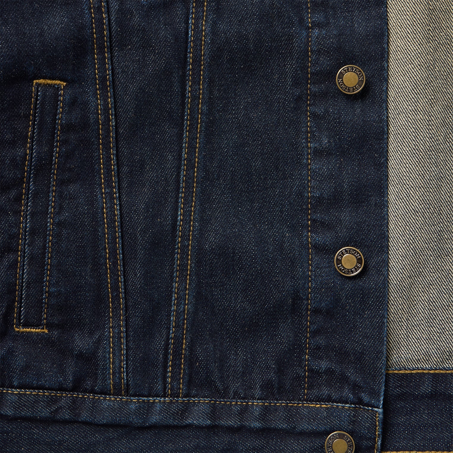 Stetson Mns Collection Denim Jacket Solid Blue
