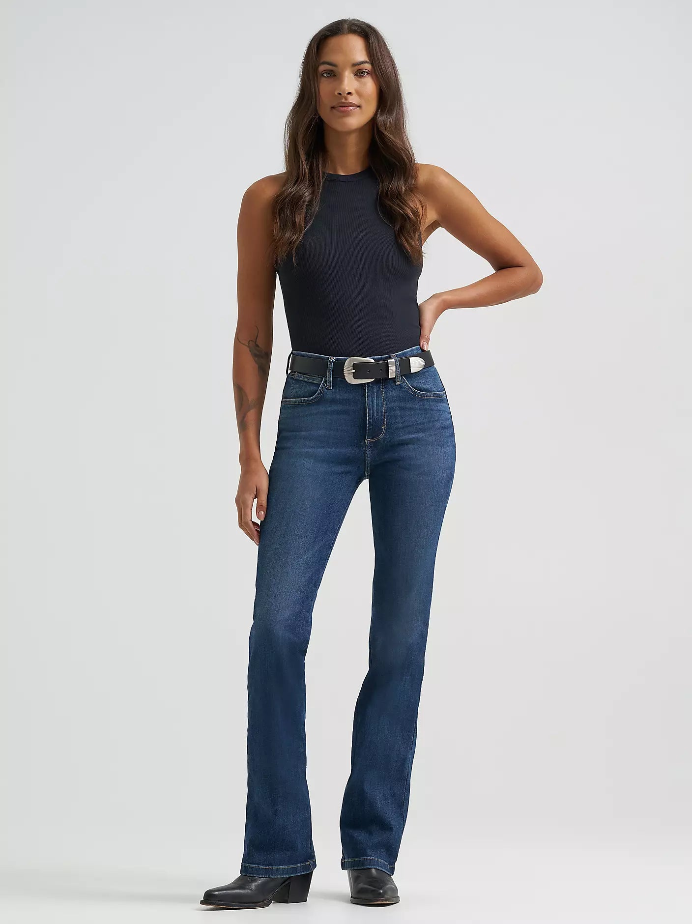 Wrangler Wms High Rise Bootcut Jean Bespoke | Country Clothing - Ladies Jean | Saddleworld Ipswich