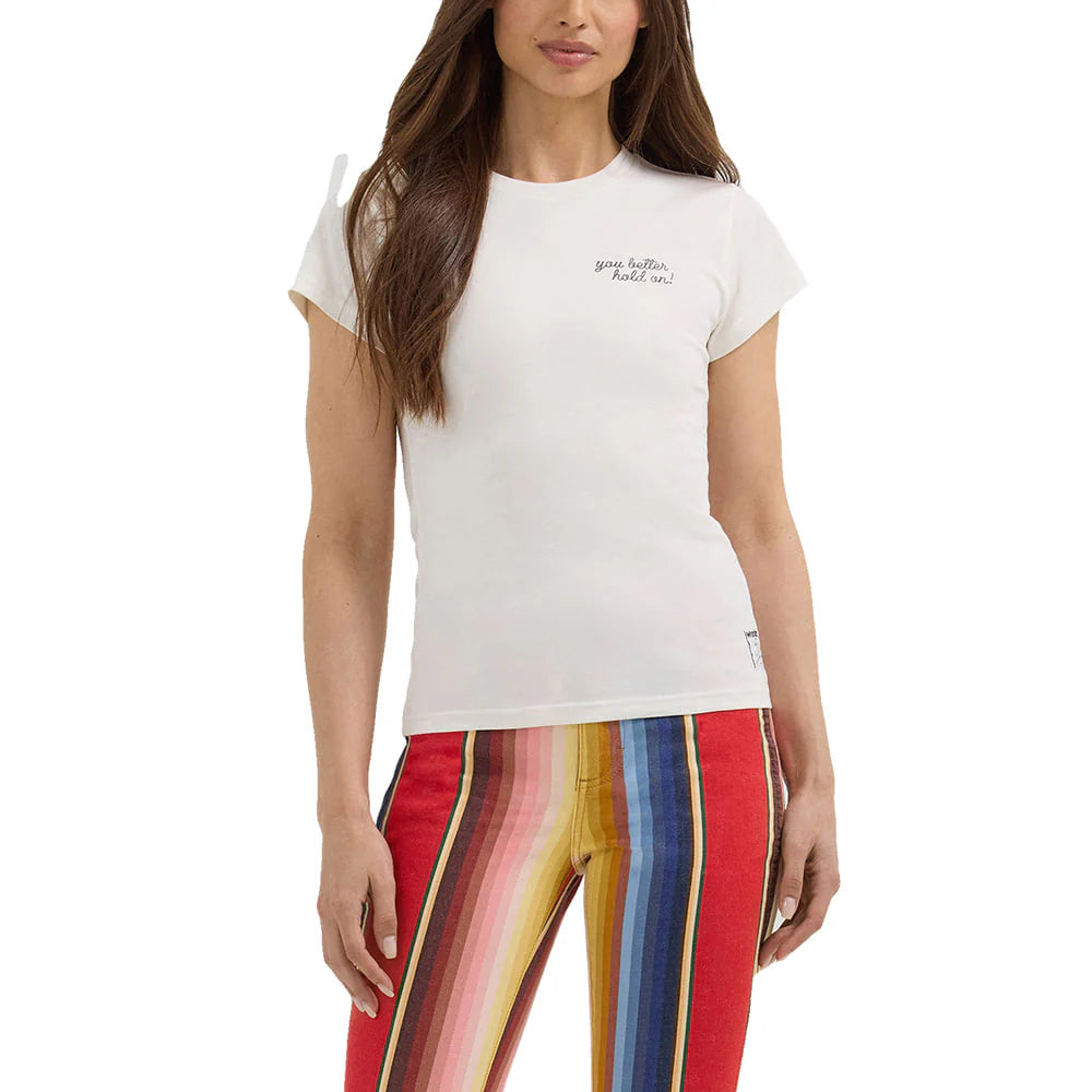 Wrangler X Lainey Wilson Wmns Shrunken Band Short Sleeve Tee - Black Friday Sale