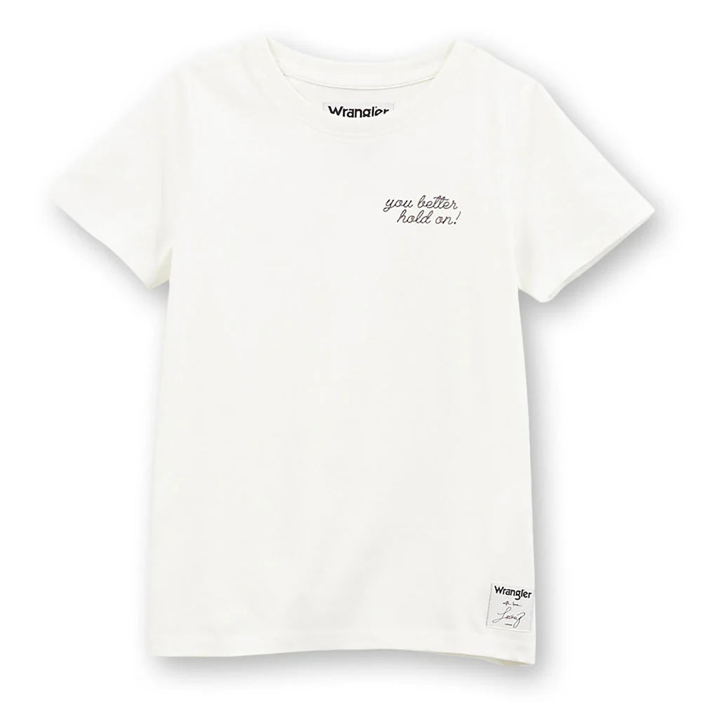 Wrangler X Lainey Wilson Wmns Shrunken Band Short Sleeve Tee - Black Friday Sale