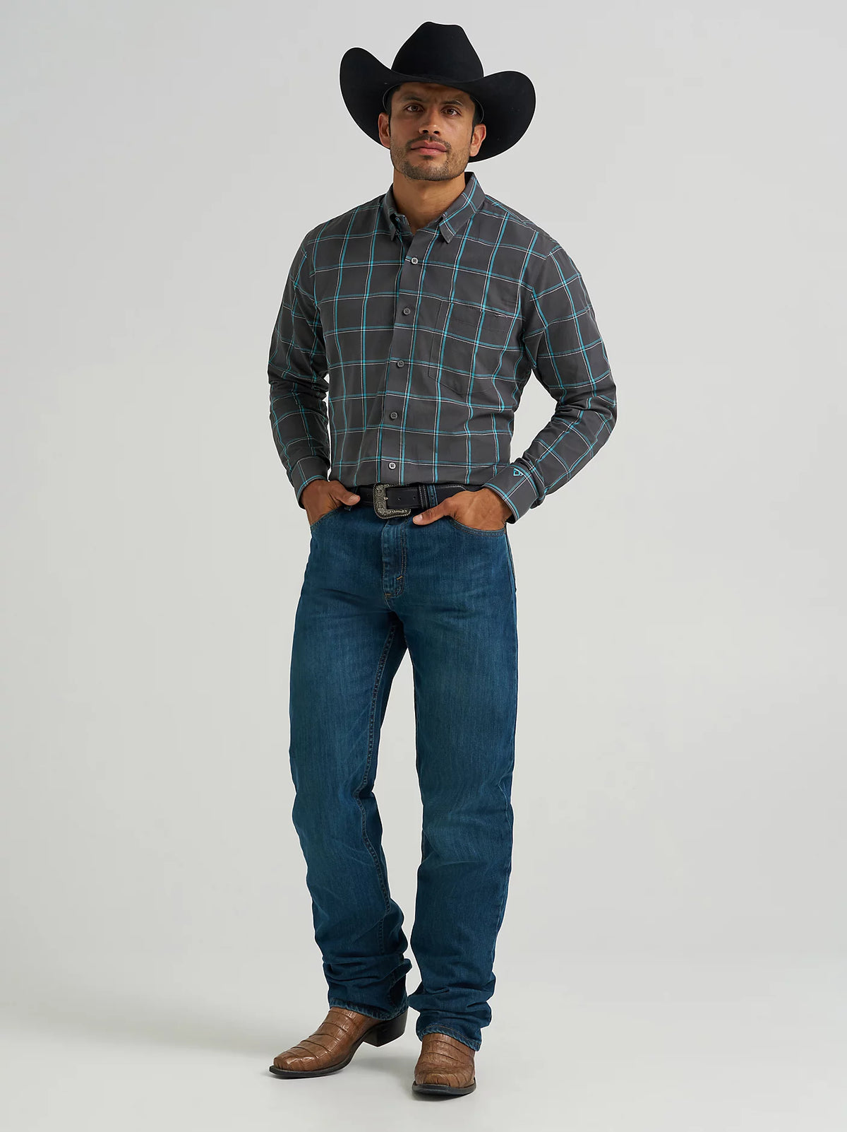 Wrangler Mens Cody Johnson Button Down Shirt