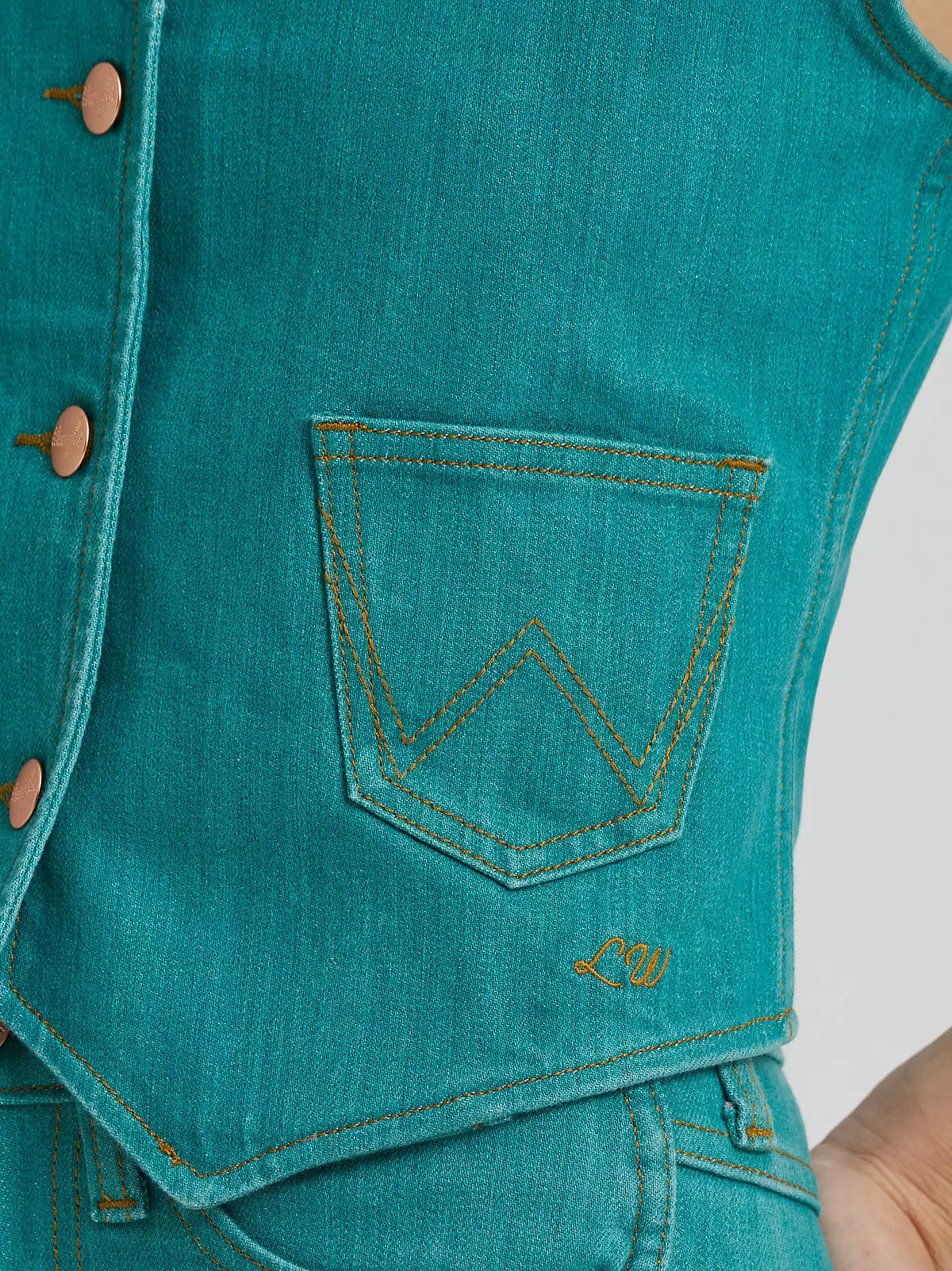 Wrangler X Lainey Wilson Wmns Embroidered Denim Vest