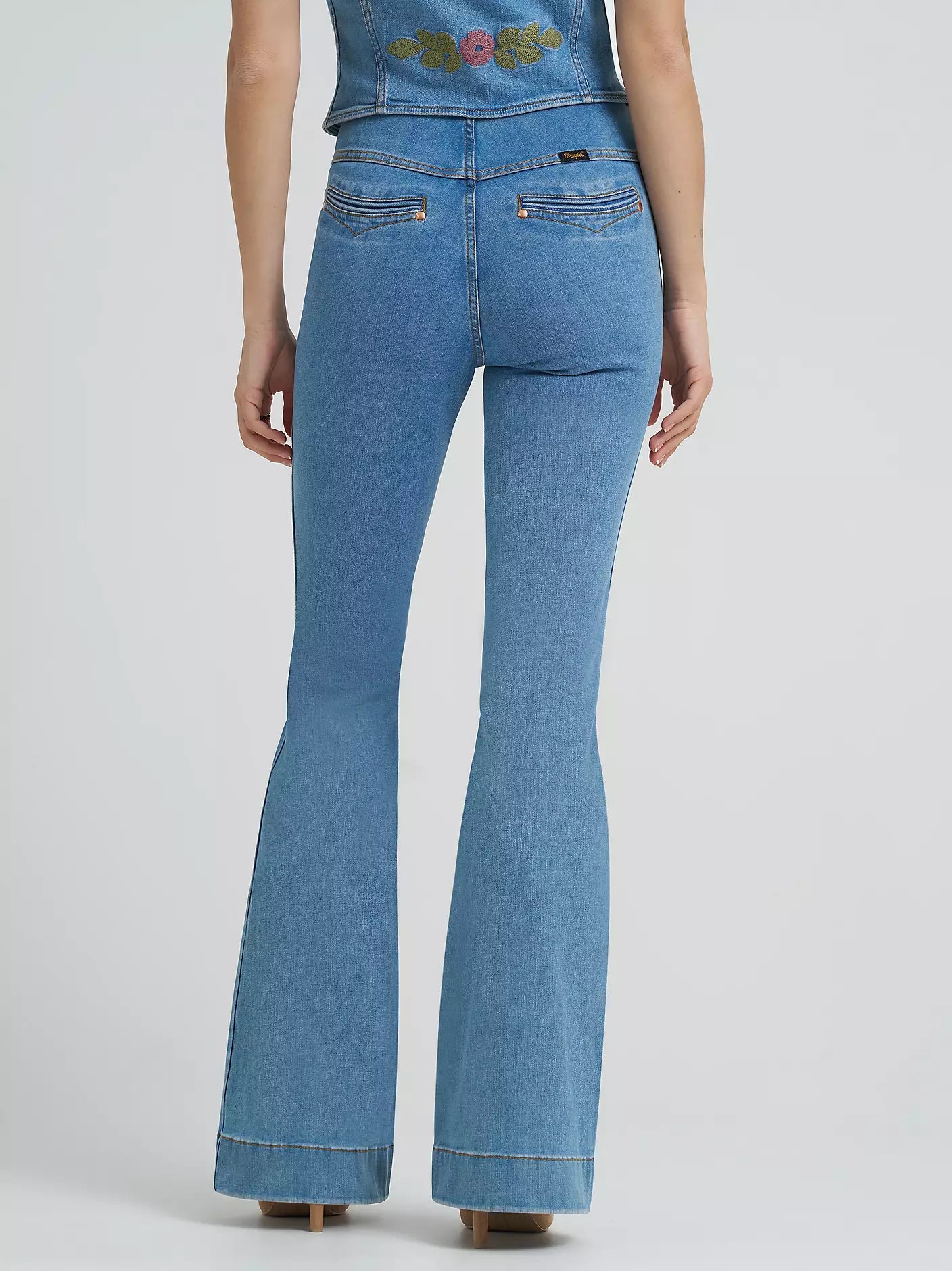Wrangler X Lainey Wilson Novelty Pull On Flare | Country Clothing - Ladies Jeans | Saddleworld Ipswich