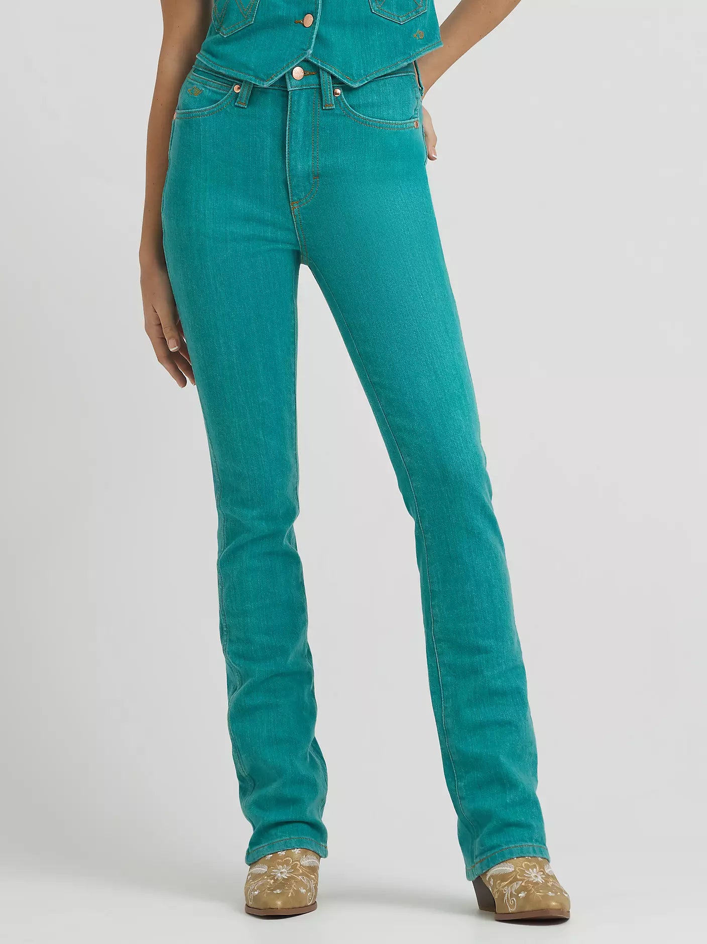 Wrangler X Lainey Wilson Wmns Turquoise Boot Huggers