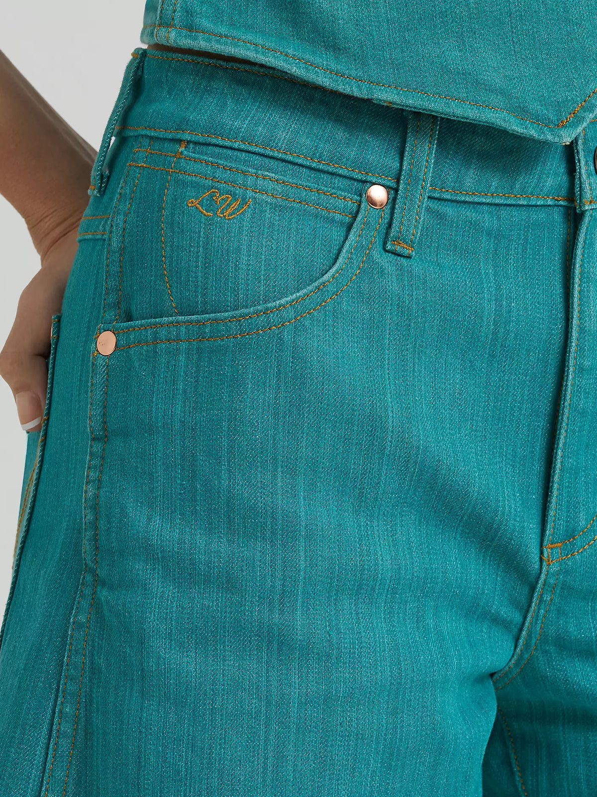Wrangler X Lainey Wilson Wmns Turquoise Cowboy Short