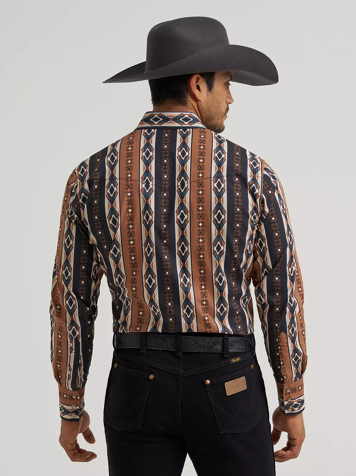 Wrangler Mns Checotah Print Brown