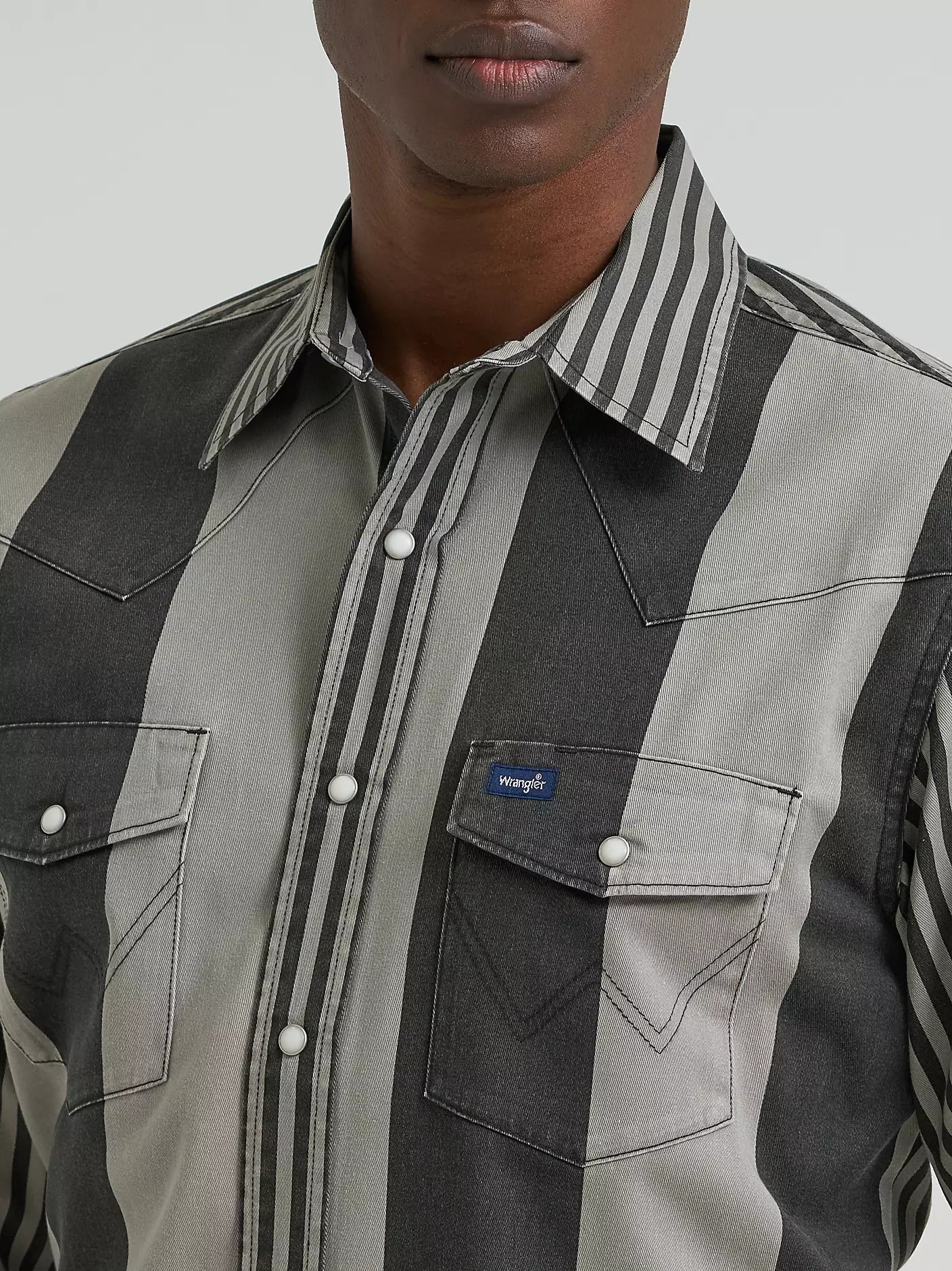 Wrangler Vintage Inspired Brushpopper Western Snap Workshirt