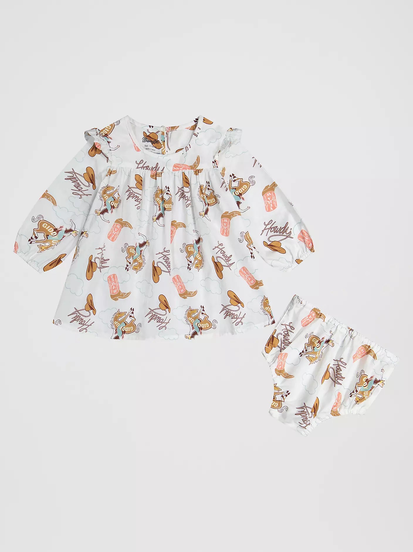 Wrangler Little Girls Printed Ruffle Dress