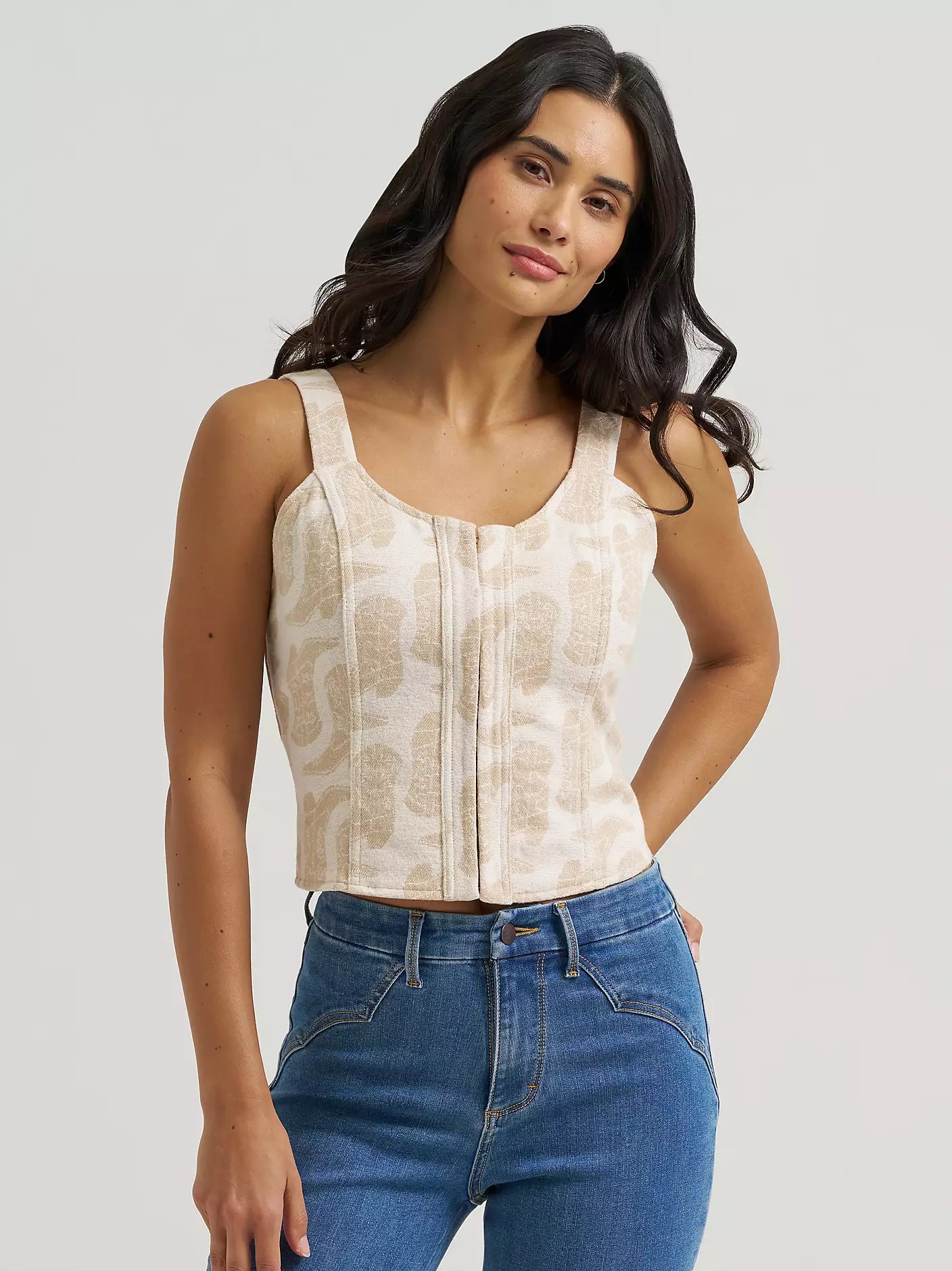 Wrangler Wmns Jacquard Corset Top