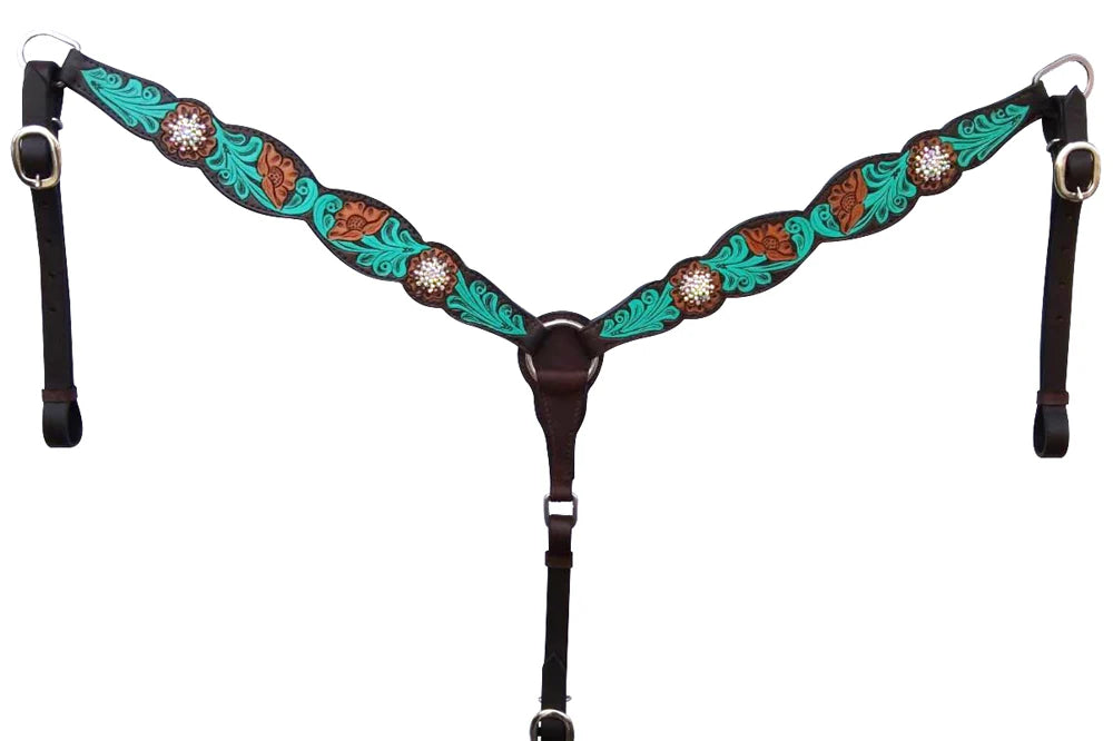 Jora Autumn Hand Painted Western Leather Breastplate