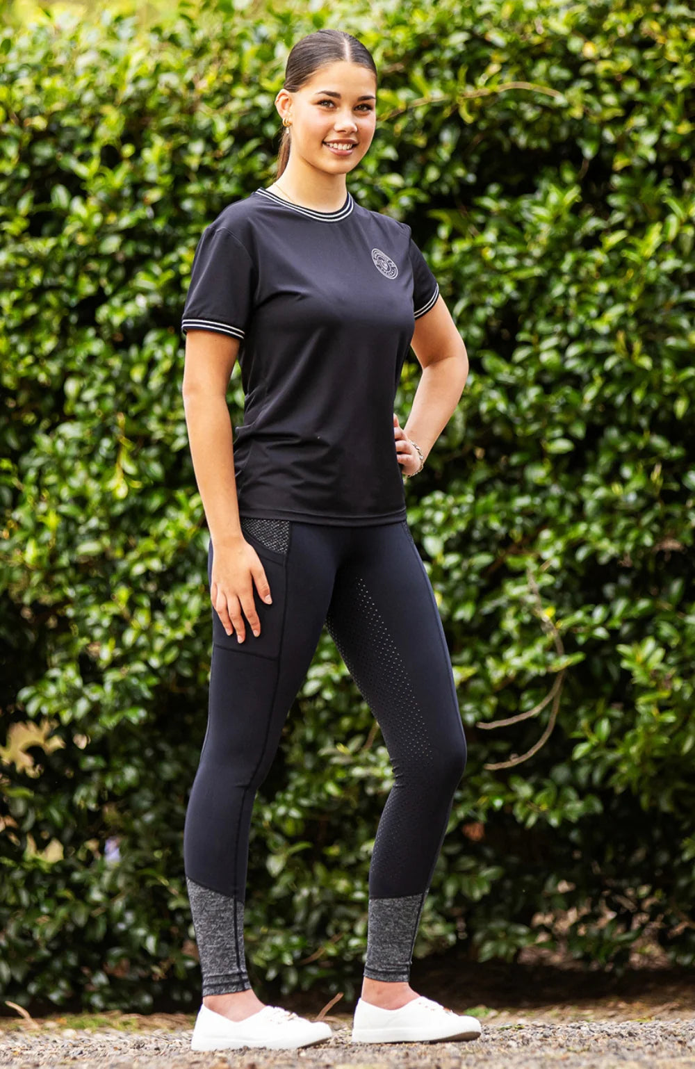 Bare Active Mesh Tee - Black