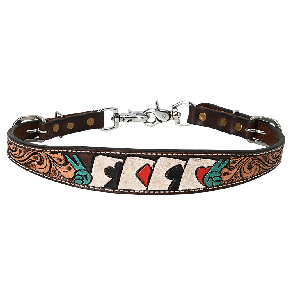Elky Poker Card Hand Painted Horse Wither Strap