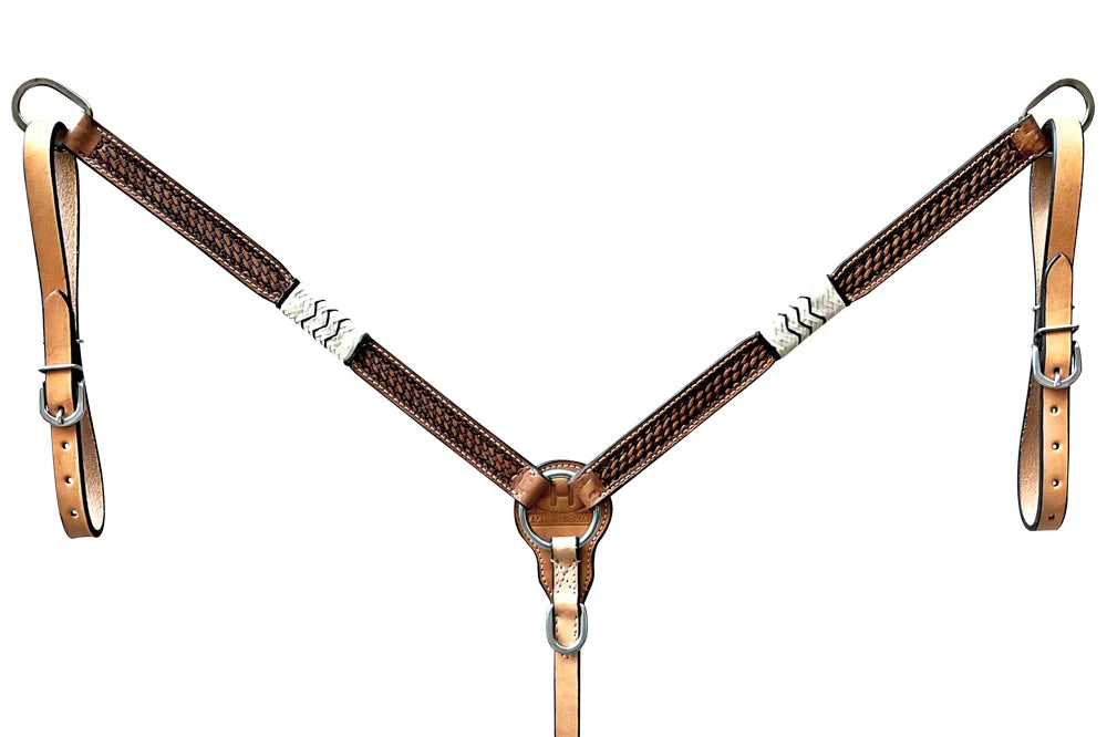 Bar H Equine Western Leather Breastplate ~ Horse Supplies - Breastplate ~ Saddleworld Ipswich