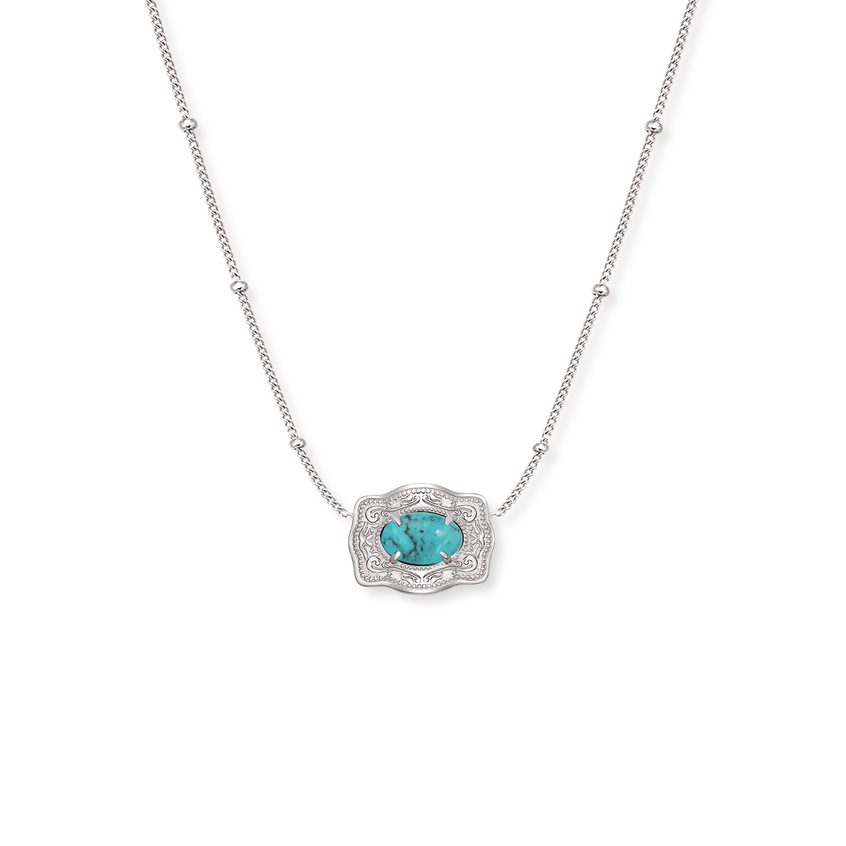 Spur West Ultra Mini Belt Buckle Necklace - Oasis