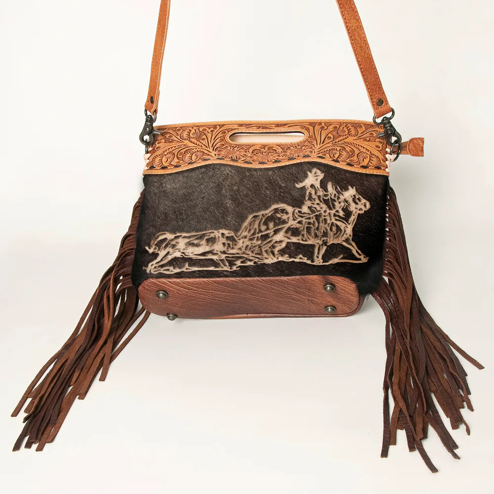 American Darling Cowhide Tote Fringe