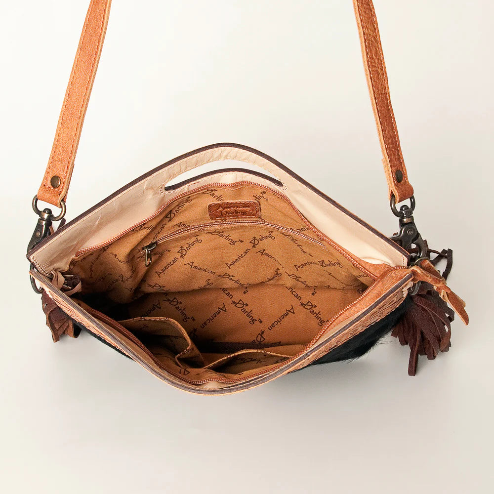 American Darling Cowhide Tote Fringe
