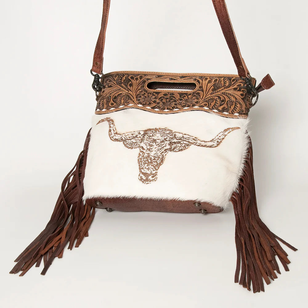 American Darling Cowhide Tote Fringe
