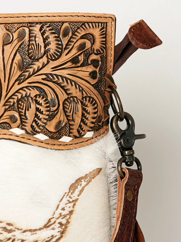 American Darling Cowhide Tote Fringe