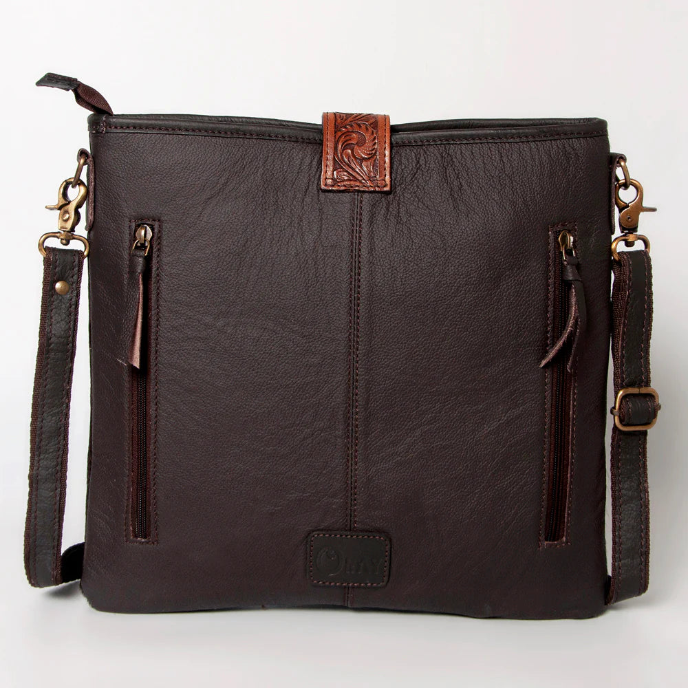 Ohlay Hand Tooled Tote Handbag