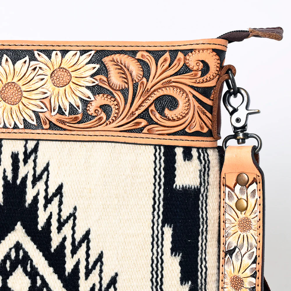 American Darling Hand Woven Saddle Blanket and Leather Fringe