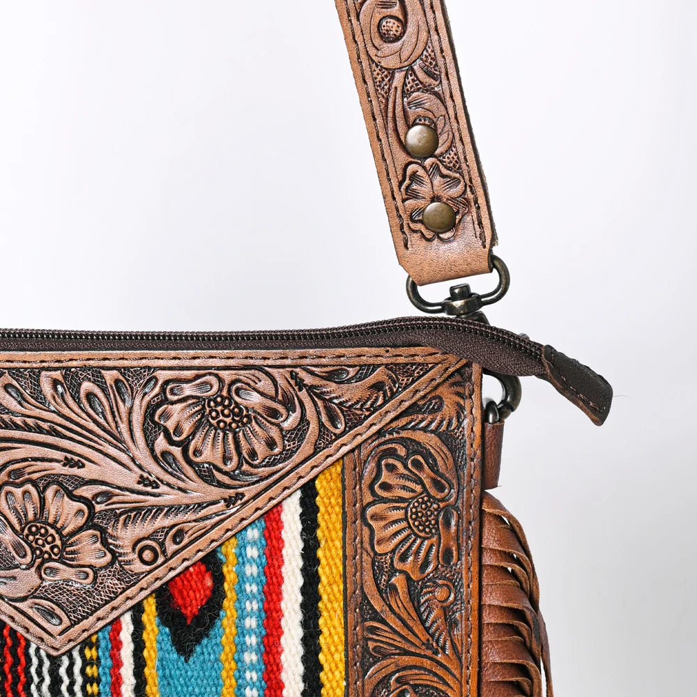 Ohlay Saddle Blanket Tooled Leather Clutch - EOFY Sale