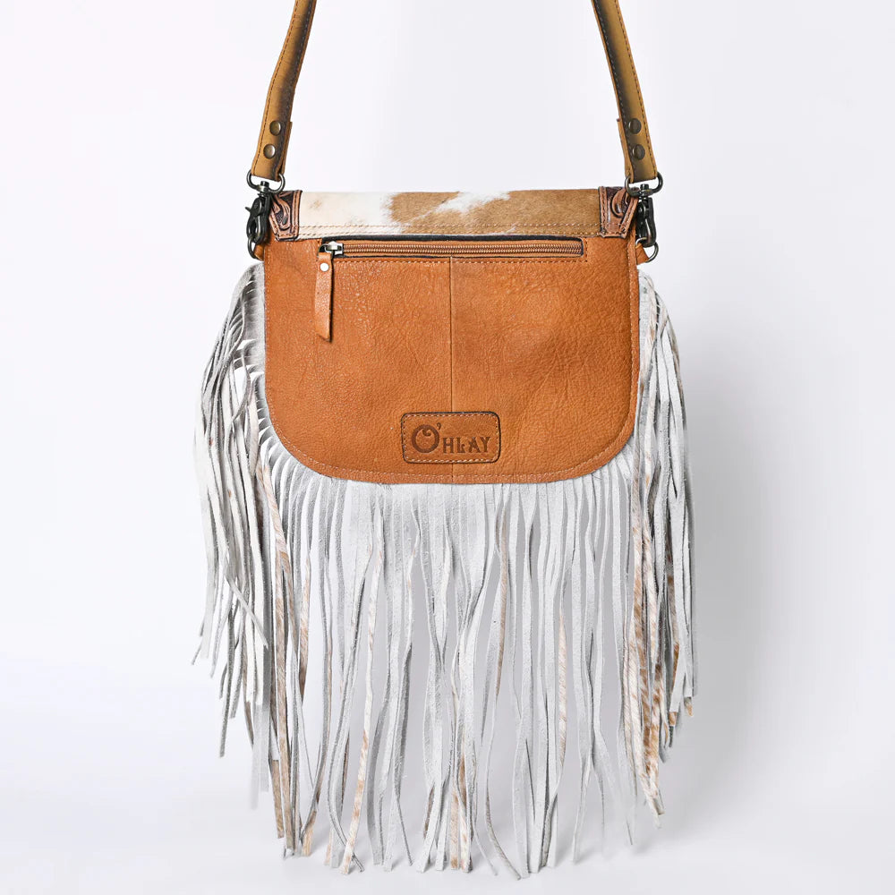 Ohlay Cowhide and Fringe Handbag