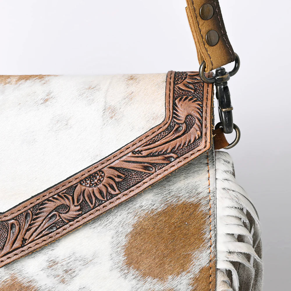 Ohlay Cowhide and Fringe Handbag