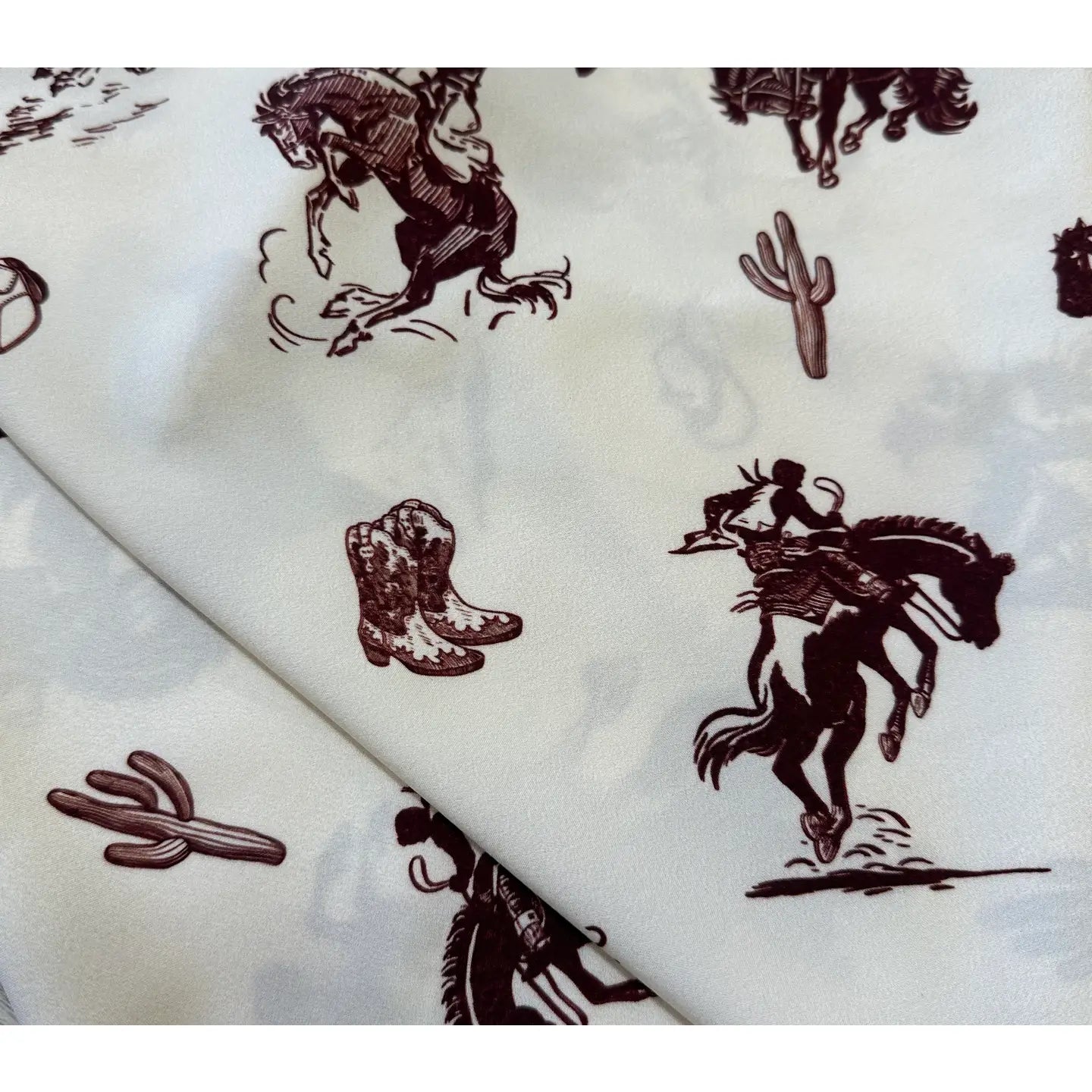 Western Cowboy Rodeo Print Scarf