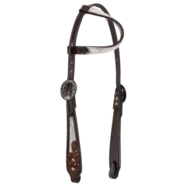 Showman Meadow Hide One Ear Bridle and Breastplate Set
