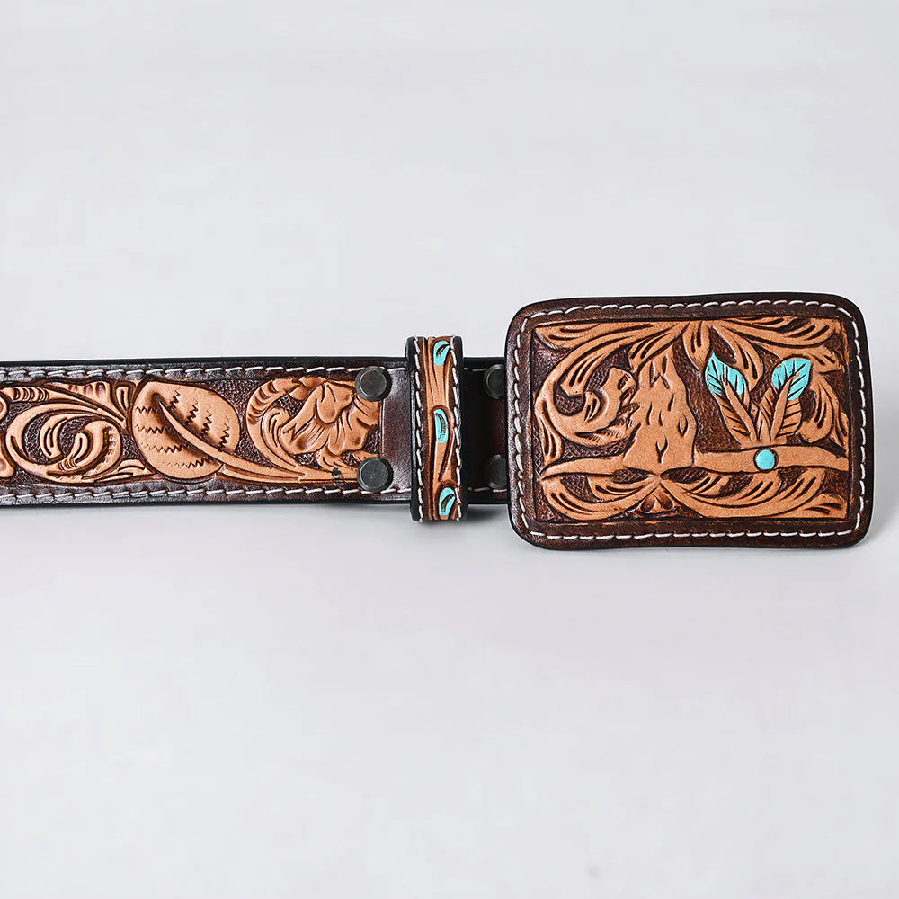 American Darling Tooled Leather Belt