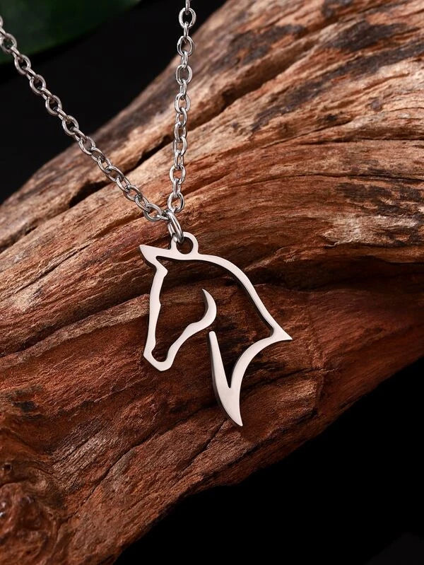 Horse Head Charm Necklace