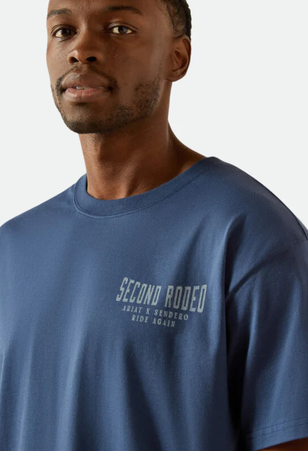 Ariat Mns Sendero Second Rodeo SS Tee Dark Denim