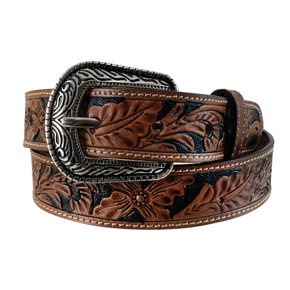Roper Bys Belt 1.25in Bridle Full Grain Leather Tan
