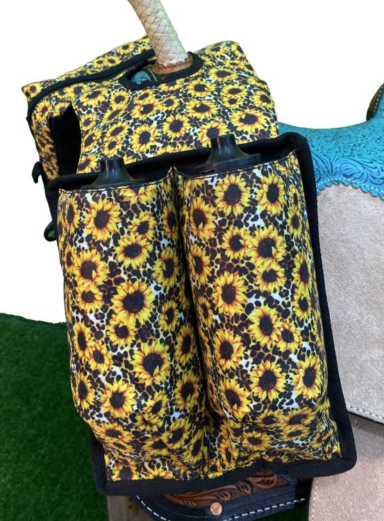 Showman Sunflower and Cheetah Print Horn Bag