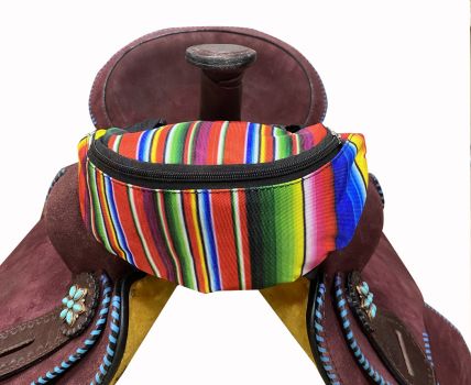 Showman Bright Serape Pirnt Insulated Nylon Saddle pouch
