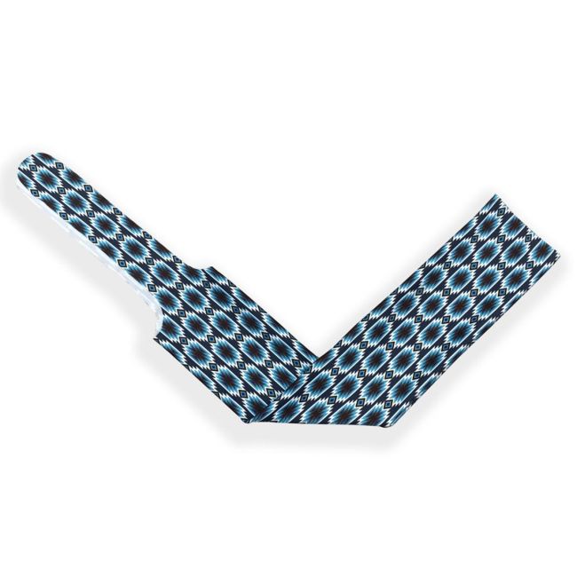 Showman Gray Blue Aztec Print Lycra Slip On Tail Bag