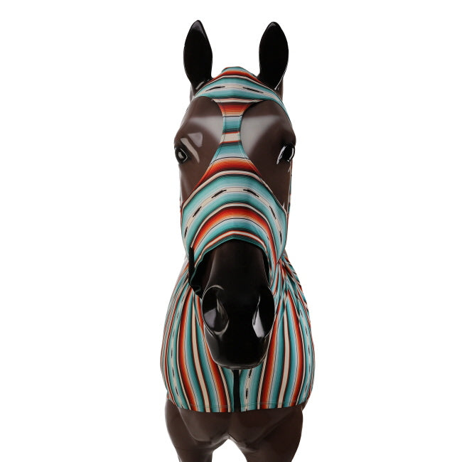 Showman Teal Serape Zip Up Lycra Hood