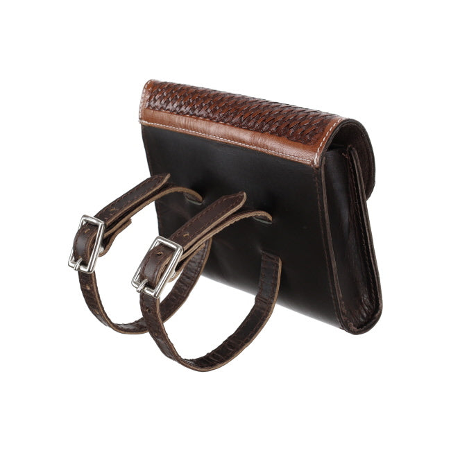 Showman Basketweave Leather Pommel Pouch