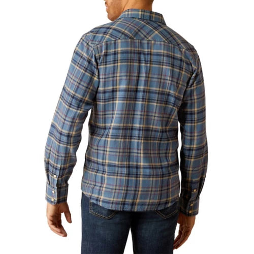 Ariat Mns Huntley Retro Snap LS Shirt Copen Blue
