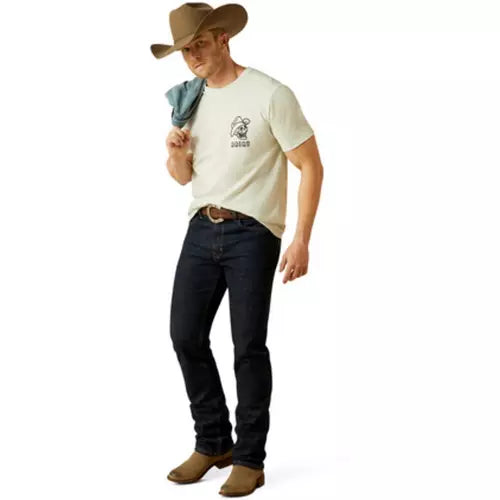 Ariat Mns Drinking Buddies SS Tee Oatmeal Heather