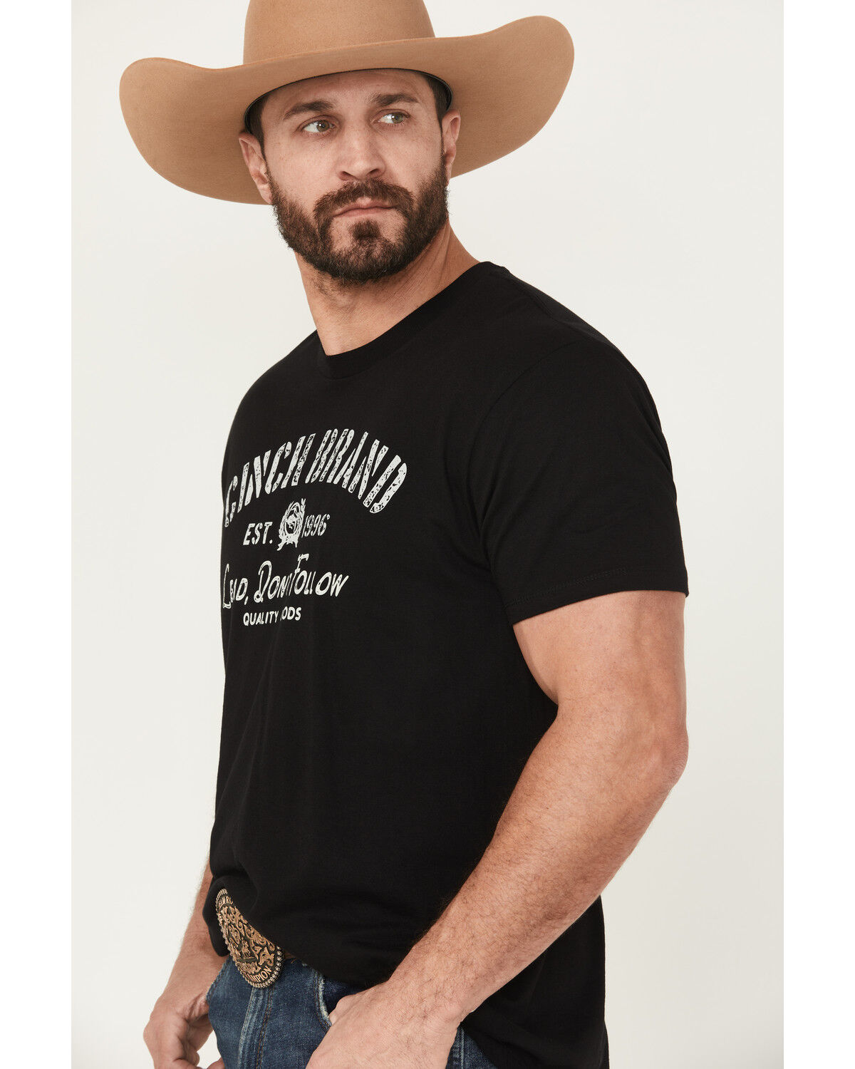 Cinch Mens Black - Lead Dont Follow - Graphic T Shirt