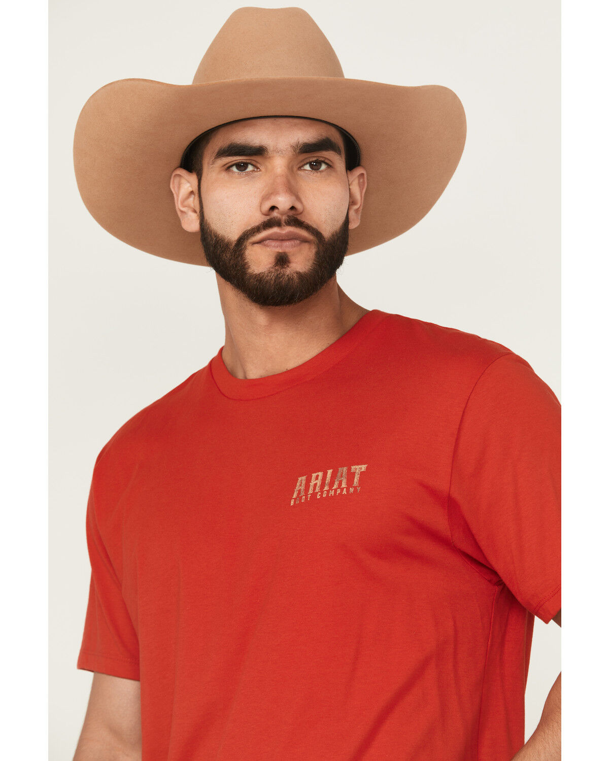 Ariat Mns Leather Shield SS Tee Redline