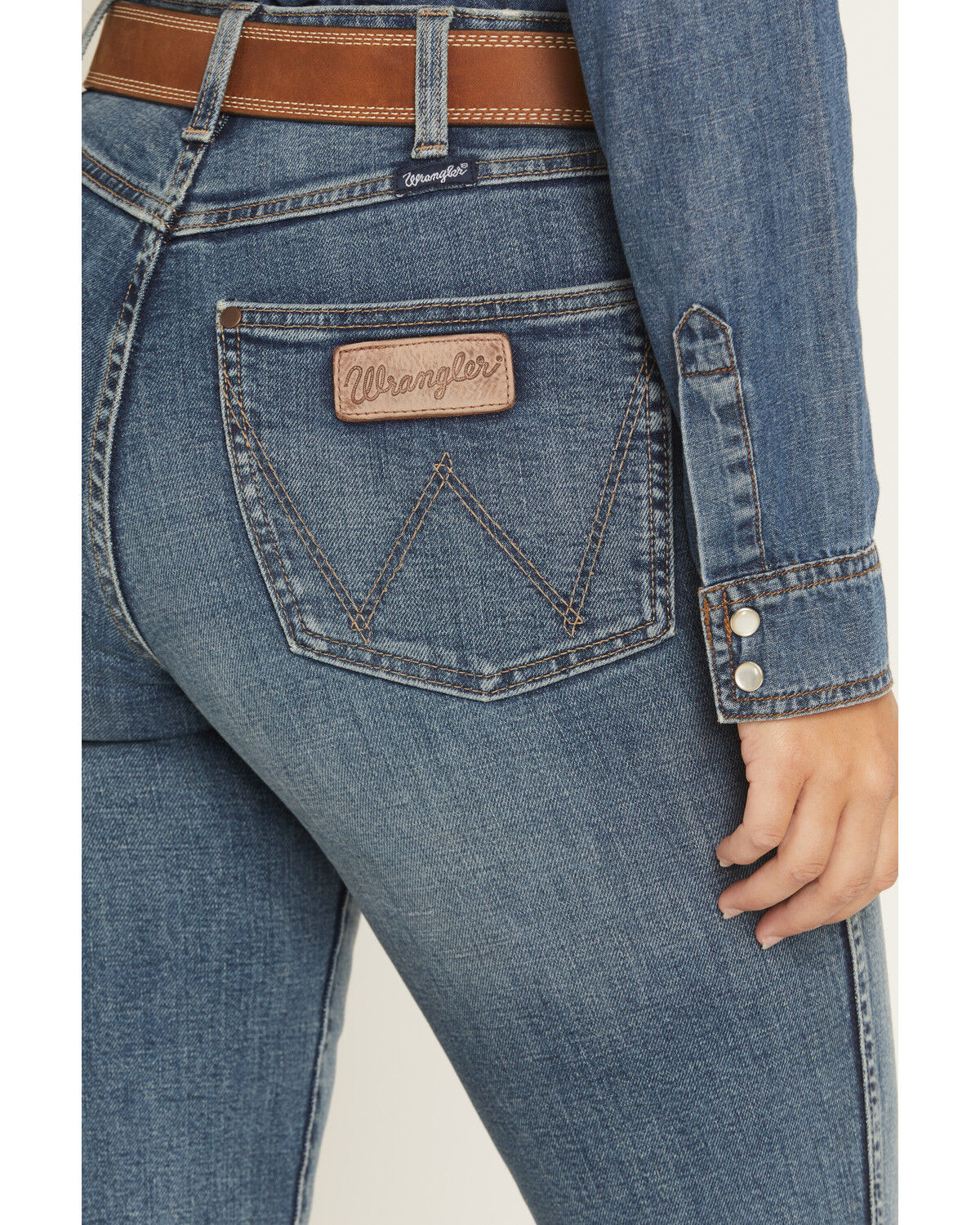 Wrangler Retro Wmns Dark Wash Natalia High Rise Bailey Bootcut Stretch Denim Jeans