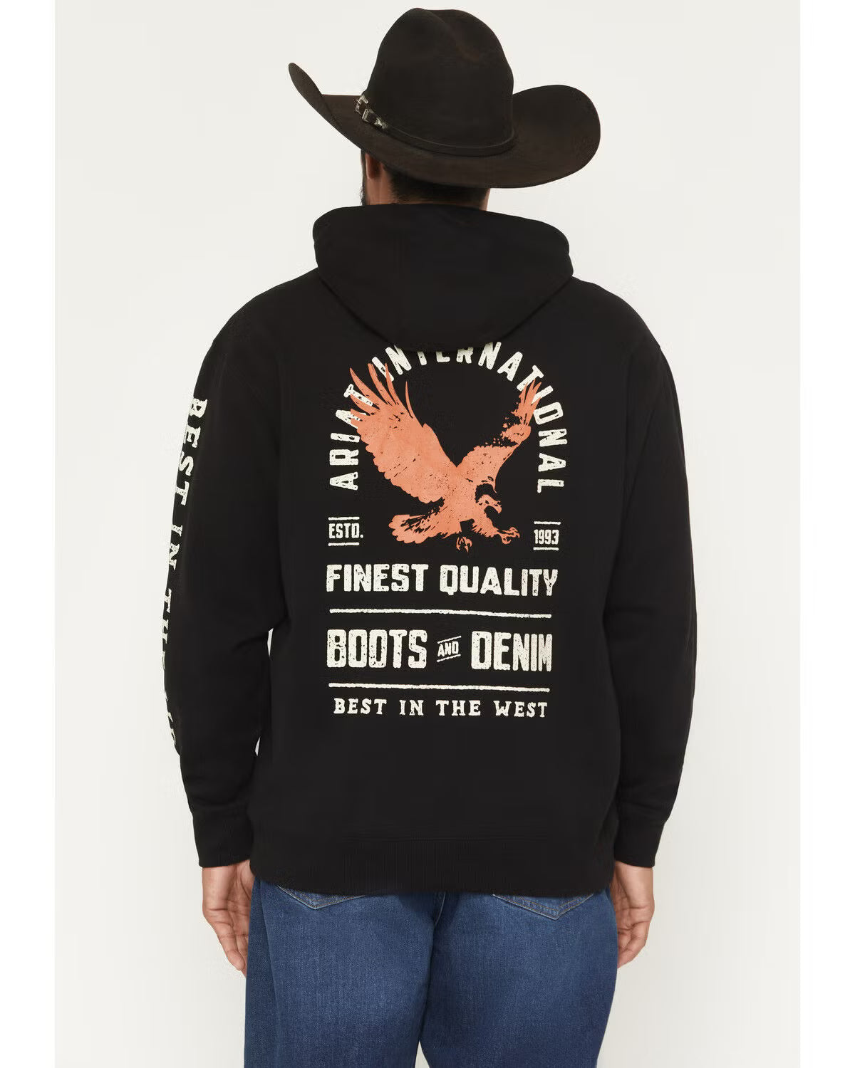 Ariat Mns Eagle Large Hoodie Black - Winter 26