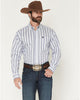 Cinch Mens Vertical Striped Long Sleeve Button Down Long Sleeve Shirt